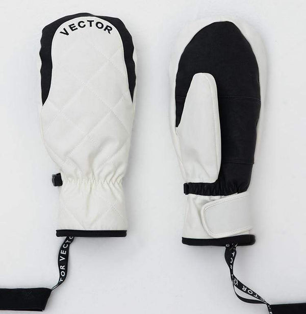 Planet Gates Extra Thick Women 2-IN-1 Mittens Ski Gloves Snowboard Men Snow Winter Sport Warm Waterproof Windproof Skiing Faux Leather Plam