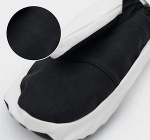 Planet Gates Extra Thick Women 2-IN-1 Mittens Ski Gloves Snowboard Men Snow Winter Sport Warm Waterproof Windproof Skiing Faux Leather Plam