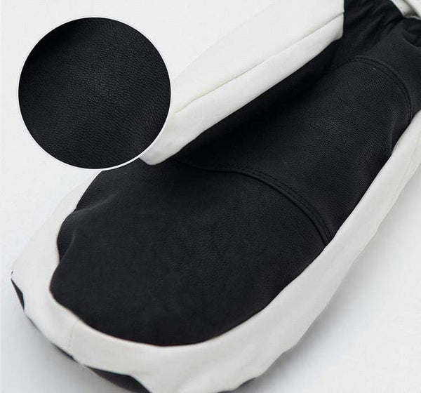 Planet Gates Extra Thick Women 2-IN-1 Mittens Ski Gloves Snowboard Men Snow Winter Sport Warm Waterproof Windproof Skiing Faux Leather Plam