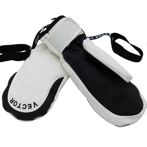 Planet Gates Extra Thick Women 2-IN-1 Mittens Ski Gloves Snowboard Men Snow Winter Sport Warm Waterproof Windproof Skiing Faux Leather Plam