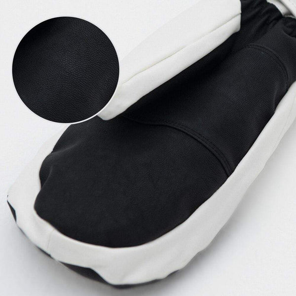 Planet Gates Extra Thick Women 2-IN-1 Mittens Ski Gloves Snowboard Men Snow Winter Sport Warm Waterproof Windproof Skiing Faux Leather Plam