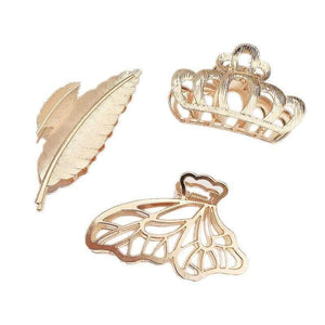 Extravagant Large Leaves Geometric Hair Claw For Women Girls Clamps Hair Crab Metal  Hair Clip Accessories Headwear