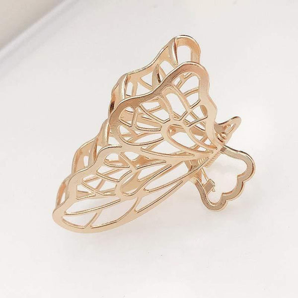 Extravagant Large Leaves Geometric Hair Claw For Women Girls Clamps Hair Crab Metal  Hair Clip Accessories Headwear