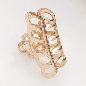 Extravagant Large Leaves Geometric Hair Claw For Women Girls Clamps Hair Crab Metal  Hair Clip Accessories Headwear