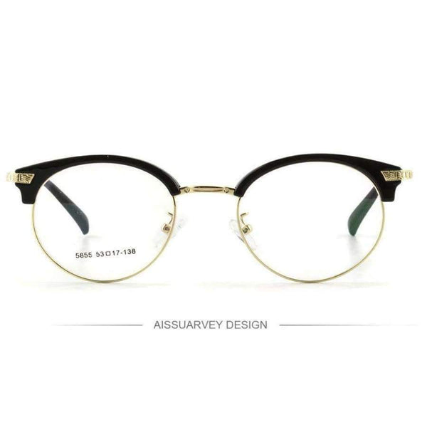 Planet Gates Eyeglasses Frames Women Men Vintage Optical Prescription Round Metal Circle Reading Computer Myopia Golden Eyewear Goggles