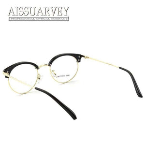 Planet Gates Eyeglasses Frames Women Men Vintage Optical Prescription Round Metal Circle Reading Computer Myopia Golden Eyewear Goggles