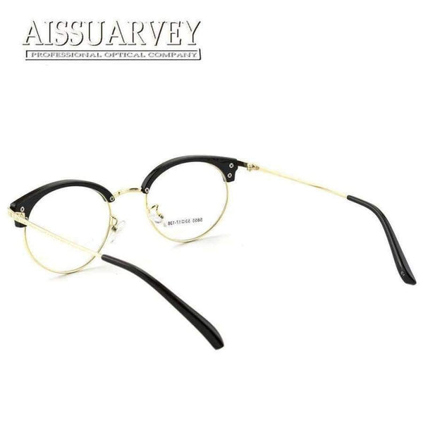 Planet Gates Eyeglasses Frames Women Men Vintage Optical Prescription Round Metal Circle Reading Computer Myopia Golden Eyewear Goggles