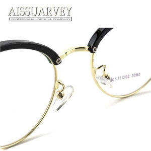 Planet Gates Eyeglasses Frames Women Men Vintage Optical Prescription Round Metal Circle Reading Computer Myopia Golden Eyewear Goggles