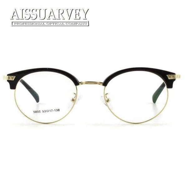 Planet Gates Eyeglasses Frames Women Men Vintage Optical Prescription Round Metal Circle Reading Computer Myopia Golden Eyewear Goggles
