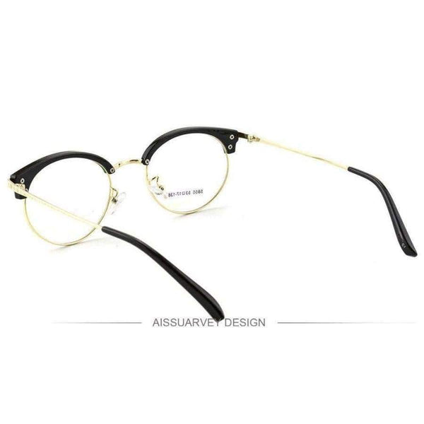Planet Gates Eyeglasses Frames Women Men Vintage Optical Prescription Round Metal Circle Reading Computer Myopia Golden Eyewear Goggles