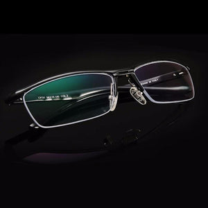 Planet Gates Eyeglasses Optical Glasses Frame for Men Eyewear Prescription Semi-Rimless Spectacles Half Rim