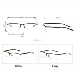 Planet Gates Eyeglasses Optical Glasses Frame for Men Eyewear Prescription Semi-Rimless Spectacles Half Rim