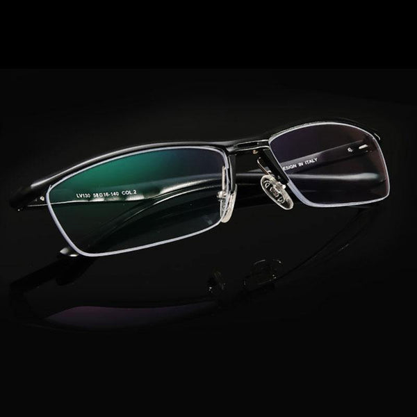 Planet Gates Eyeglasses Optical Glasses Frame for Men Eyewear Prescription Semi-Rimless Spectacles Half Rim