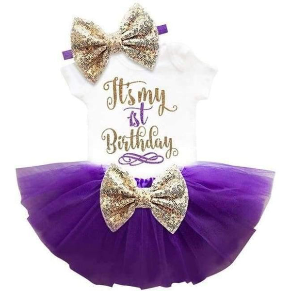 Planet Gates EZ 1st Little Girl 1st Birthday Party Sets Baby Tutu Cake Smash Outfits Sets First Christmas Gift Toddler Girls Kids Baptism Clothes