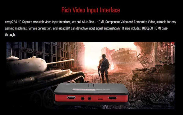 Planet Gates EZCAP 284 1080P HDMI-compatible Game HD Video Capture Box Grabber For XBOX PS3 PS4 TV Medical Online