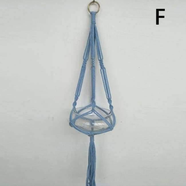 Planet Gates 1 X Vintage Boho Wall Decor Macrame Cotton Linen Plant Flower Pot Holder Hanging Rope Lifting Baskets Planters Garden Supplies