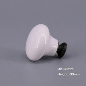1x Classic White  Porcelain/Ceramic Drawer Pull Knob Cabinet Cupboard Door Handle Knob