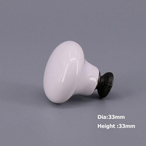 1x Classic White  Porcelain/Ceramic Drawer Pull Knob Cabinet Cupboard Door Handle Knob