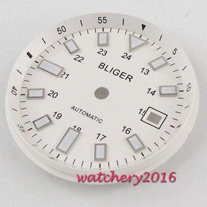Planet Gates F 33mm Bliger Dial Date window Luminous marks fit 2824 2836 Miyota 8215 8205 821A movement men's Watch