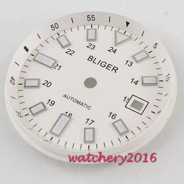 Planet Gates F 33mm Bliger Dial Date window Luminous marks fit 2824 2836 Miyota 8215 8205 821A movement men's Watch