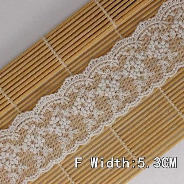 Planet Gates F 7 yards/lot White Lace Zakka DIY Ribbon Lace Cotton Ribbons for Wedding Party Clothing Decorations Arts Crafts Sewing Home Supply