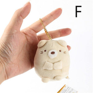7Cm Sumikko Gurashi Plush Pendant Keychain Plush Toys For Childen Kids Stuffed Doll Toys Girls Birthday Gift Bag Hang Pendant