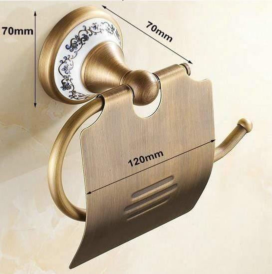 Planet Gates F Ceramic Bathroom Products Round Base Brushed Accessories Set Antique Brass Bath Hardware Sets wall mounted anqtiue bathroom set