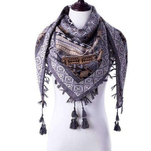 Planet Gates F / China New Fashion Warm Women Scarf Square Scarves Female Wraps Winter Autumn Tassel Printed Girl Shawls Blanket Scarf
