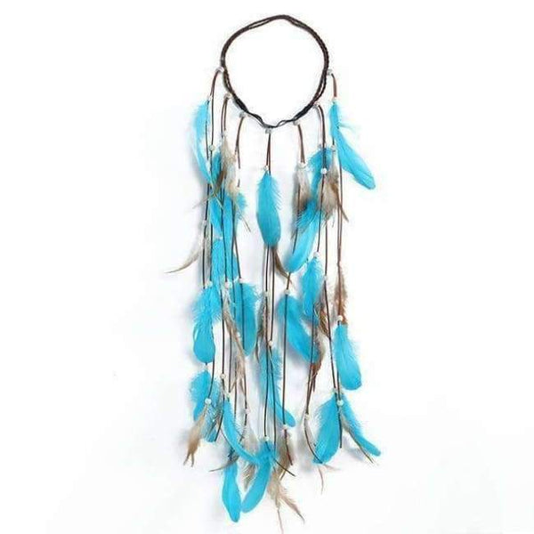 Planet Gates F Feather Rope Crown AWAYTR 2018 Boho White Elastic Gypsy Festival Head Band for Women Fashion Indian Hair Accessories