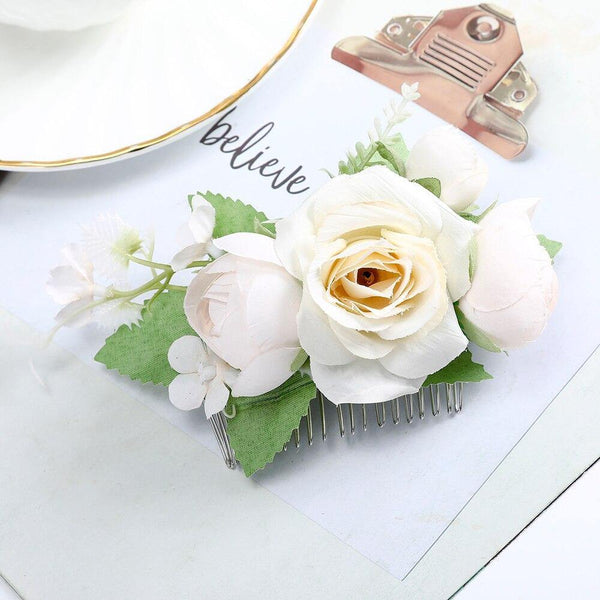 Flower Hair Comb Hair Clip Women Bridal Wedding Hair Accessories Handmade Headband Girls Head Wear Ornaments