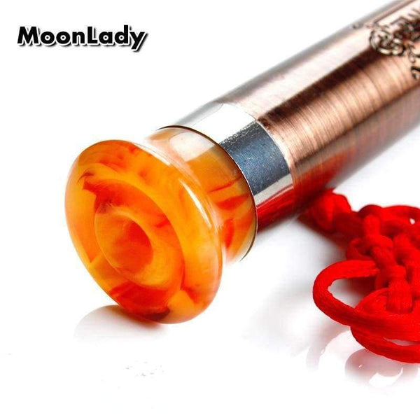 Planet Gates F Key Wood Flute Bawu Copper Plated Concert Flute Vertical Playing Clarinet Flute Folk Musical Instrument Bawu Not DIZI & Xiao