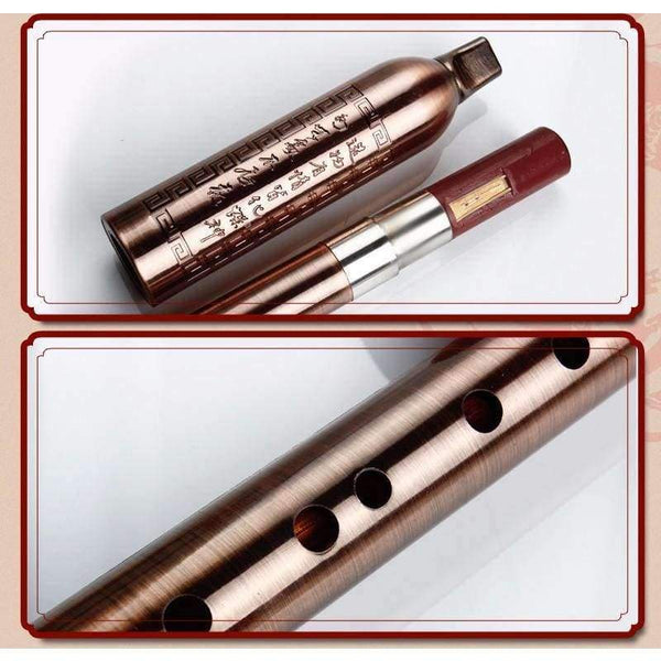 Planet Gates F Key Wood Flute Bawu Copper Plated Concert Flute Vertical Playing Clarinet Flute Folk Musical Instrument Bawu Not DIZI & Xiao