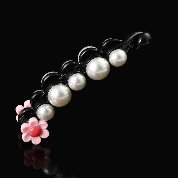 Molans Pearls Solid Banana Hair Clips In Women's Hair Accessories Ponytail Barrettes Elegant Hair Claws Hairpins