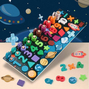 Planet Gates F Montessori Geometric Cognition Counting Alphabet Learning Game Kids Math Developing Toys For Children Early Educational Toys