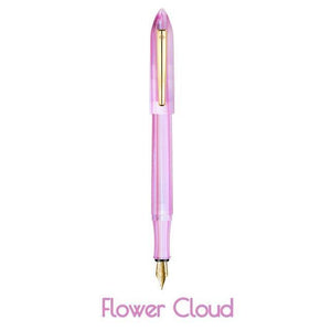 Planet Gates F Nib Flower cloud / as picture Business Fountain Pen Acrylic Resin Fine Nib Pen with Box for  Christmas Gift Wedding Signing Office Supplies