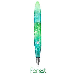 Planet Gates F Nib Forest / as picture Business Fountain Pen Acrylic Resin Fine Nib Pen with Box for  Christmas Gift Wedding Signing Office Supplies