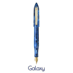 Planet Gates F Nib Galaxy / as picture Business Fountain Pen Acrylic Resin Fine Nib Pen with Box for  Christmas Gift Wedding Signing Office Supplies