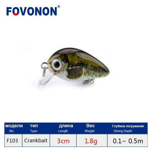Planet Gates F103B Fishing Lure 3cm 1.8g   Crankbaits 1pcs Micro Hard Pesca Artificial Baits Mini Lure Minnow for Pike Bass Trout
