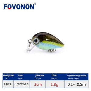 Planet Gates F103H Fishing Lure 3cm 1.8g   Crankbaits 1pcs Micro Hard Pesca Artificial Baits Mini Lure Minnow for Pike Bass Trout