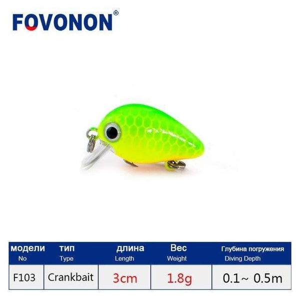 Planet Gates F103I Fishing Lure 3cm 1.8g   Crankbaits 1pcs Micro Hard Pesca Artificial Baits Mini Lure Minnow for Pike Bass Trout