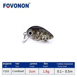 Planet Gates F103J Fishing Lure 3cm 1.8g   Crankbaits 1pcs Micro Hard Pesca Artificial Baits Mini Lure Minnow for Pike Bass Trout