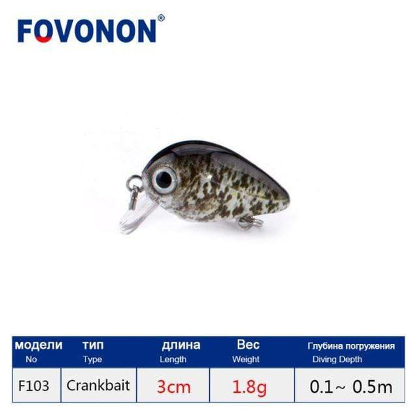 Planet Gates F103J Fishing Lure 3cm 1.8g   Crankbaits 1pcs Micro Hard Pesca Artificial Baits Mini Lure Minnow for Pike Bass Trout