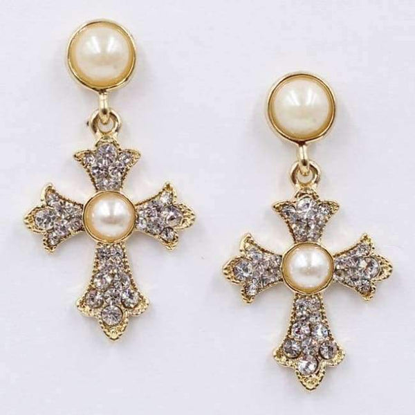 Planet Gates F1201 Vintage Boho Crystal Cross Drop Earrings for Women Baroque Bohemian Large Long Earrings Jewelry Brincos 2018