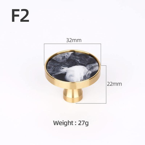 Brass Furniture Handles Elegant Door Knobs and Handles for Cabinet Kitchen Cupboard Drawer Pulls Wall Hanging Hooks Shell Resin