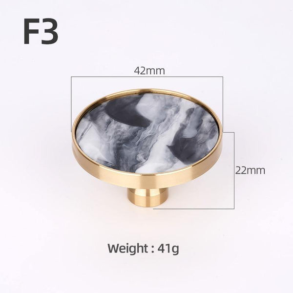 Brass Furniture Handles Elegant Door Knobs and Handles for Cabinet Kitchen Cupboard Drawer Pulls Wall Hanging Hooks Shell Resin