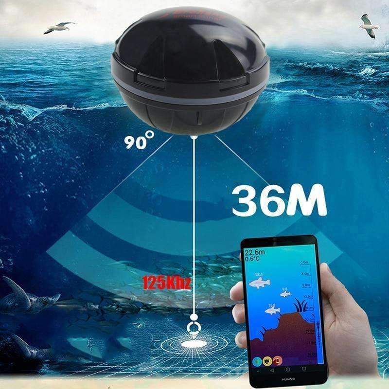 Planet Gates F3W Portable Fish Finder Bluetooth Wireless Echo Sounder Sonar Sensor Depth Fishfinder for Lake Sea Fishing IOS& Android