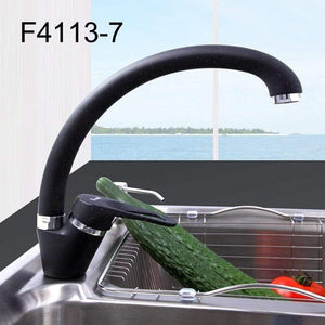 Planet Gates F41137 Black Brass 5 Color Kitchen Sink Faucet Mixer Cold And Hot Single Handle Swivel Spout Kitchen Water Sink Mixer Tap Faucets F4113