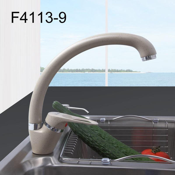 Planet Gates F41139 Khaki Brass 5 Color Kitchen Sink Faucet Mixer Cold And Hot Single Handle Swivel Spout Kitchen Water Sink Mixer Tap Faucets F4113
