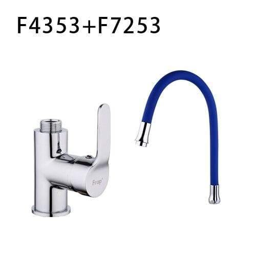 Planet Gates F4353 F7253 Blue Kitchen Sink Faucet With 6 Colors Silica Gel Nose Cold And Hot Water Mixer Tap Torneira Cozinha Single Handle Tap Crane