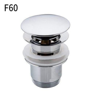 Planet Gates F66 2 with overflow Drain Bath Basin Overflow Hole Sink Tap Push Button Pop up Waste Plug Slotted Kitchen Sinks Drains F60 F60-4